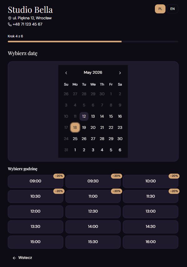 Screenshot — wybór daty