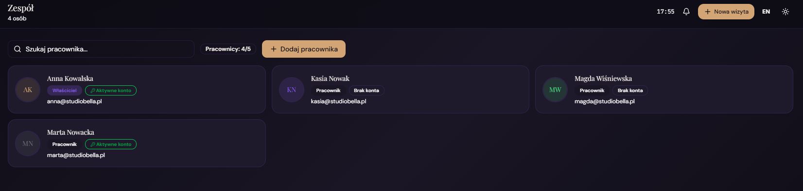 Screenshot — zespół